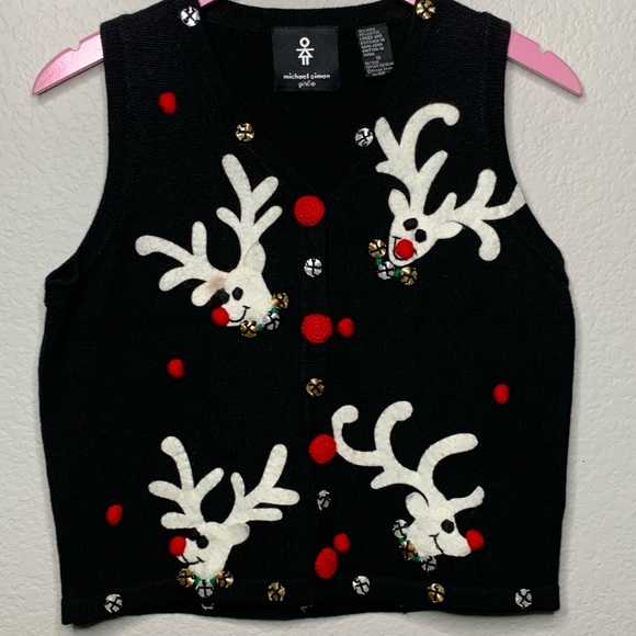 Michael Simon Rudolph Reindeer Vest VINTAGE 1999 - Picture 2 of 7